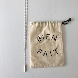 Madewell open chain necklace w/silver cylinder!